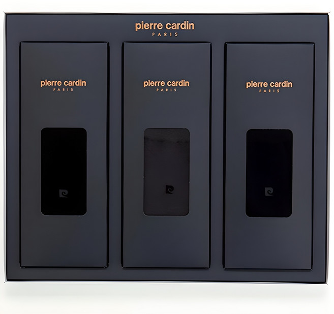 피에르가르뎅 남성용 신사 무지중목 3족 양말 선물세트 + 쇼핑백