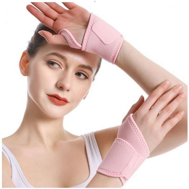 손목 보호대 압박 강도조절 팔목 아대 밴드 보호대, 검정, 1개