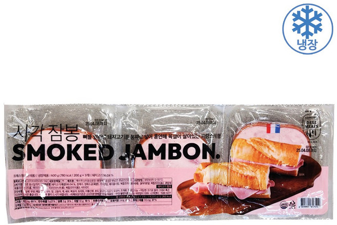 존쿡 델리미트 사각잠봉, 200g, 3개