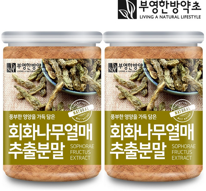 부영한방약초 회화나무열매 추출분말, 2개, 200g