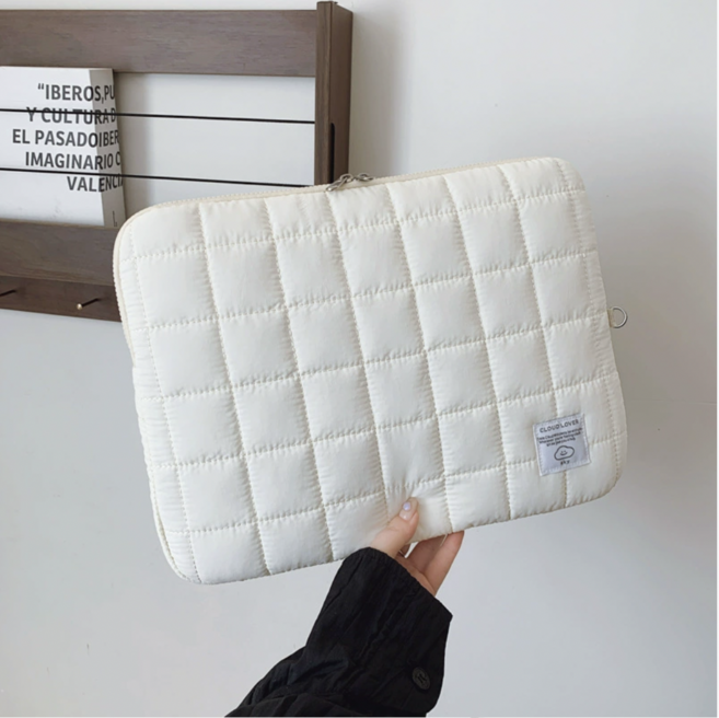 러프룸 퀼팅 누빔 노트북 아이패드 파우치