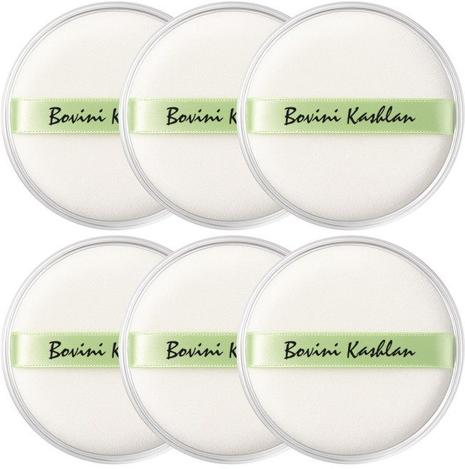 국내생산 베이비 일반형 마이크로 파우더 말차 퍼프 보관 케이스 증정, 6개, 연그린