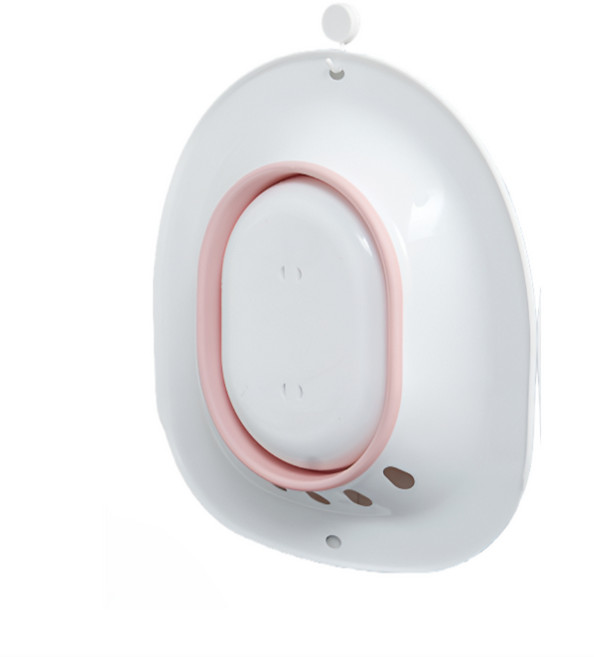 헬스와미 접이식 좌욕기 가정용 위생 대야 세정 좌욕 관리 케어, pink, 1개