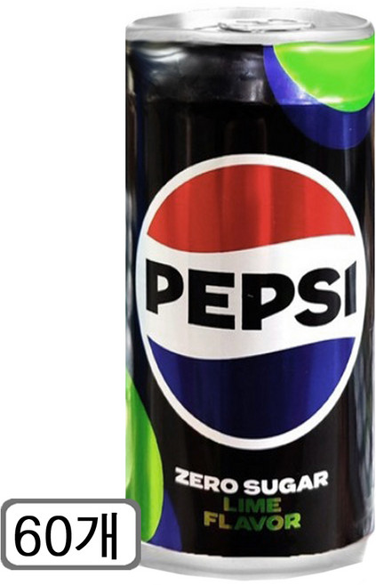 롯데 펩시콜라 제로슈거 라임, 210ml, 60개