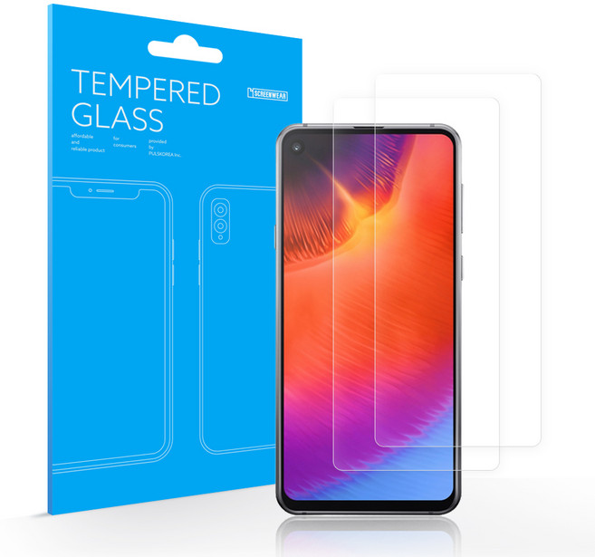 [2매]갤럭시A9프로 (SM-G887) 강화유리 평면 액정보호필름, 2개