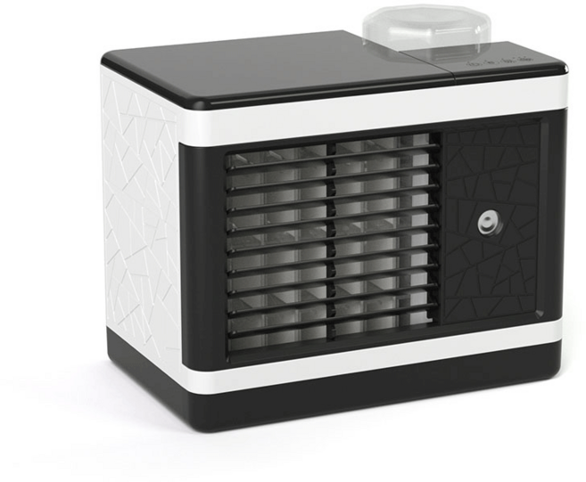 CCY-210 噴霧水冷扇 三檔風速 七彩燈光 USB供電 白色, 迷你冷風機WT369