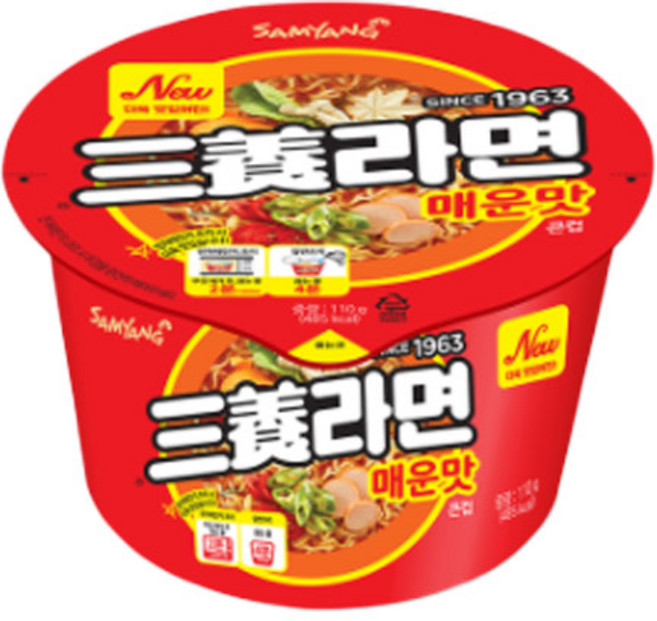 삼양라면 매운맛 큰컵 110g, 10개