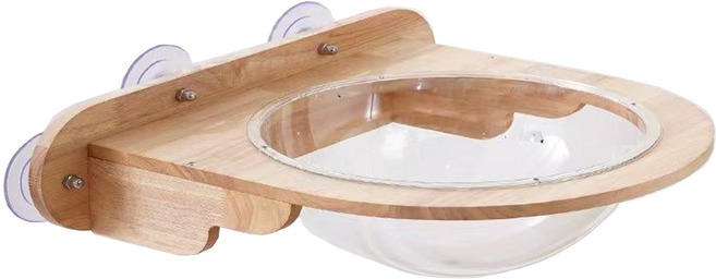 시그니프 고양이 흡착식 원목 캣타워 시리즈 장난감 창문 캣워커 창틀 부착형, 1개, 원형 우주선