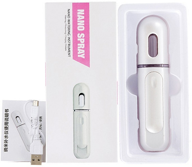 NANO SPRAY奈米噴霧補水儀 保濕滋潤 充電便攜 隨時補水 深層保濕 告別乾燥, 1個, 583白