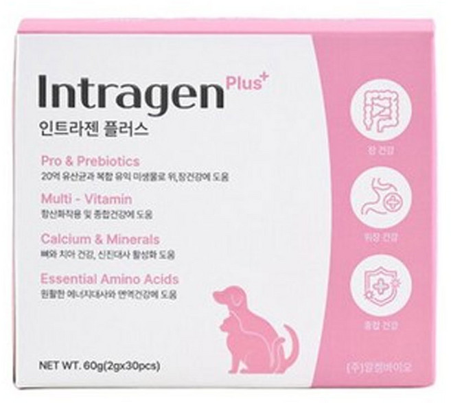 RePet 강아지 아기 고양이 장건강 설사 지사제 변비 소화제 설사약 면역력 영양제, 2g, 장건강/유산균, 30개