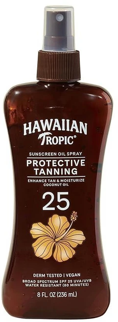 하와이안 트로픽 프로텍티브 SPF25태닝 오일 236ml, 하와이안 트로픽 프로텍티브 SPF25태닝 오일 236m - 쿠팡