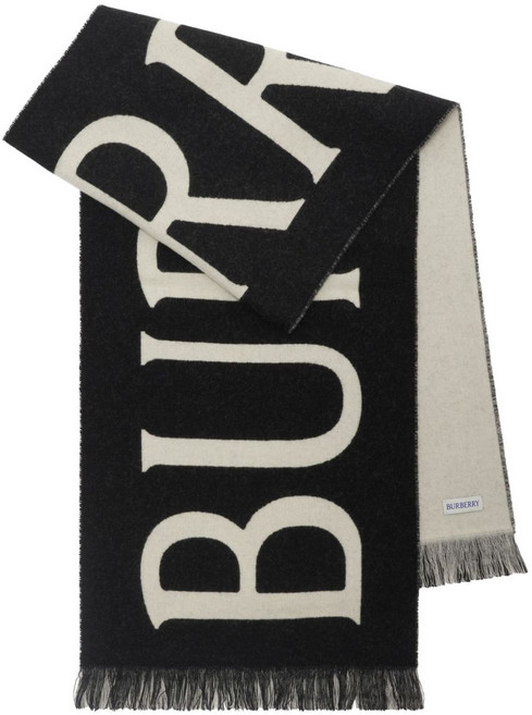 버버리 로고 자카드 울 스카프