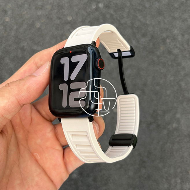 液態矽膠 透氣 運動錶帶 適用 Apple Watch 手錶錶帶, 煙紫,38/40/41/(S10/S11)42, 1個