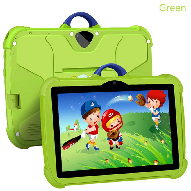 새로운 7 인치 5G WiFi 태블릿 쿼드 코어 4GB 64GB ROM 학습 교육 버전 듀얼 카메라 안드 13, Standard Accessories, [03] Green