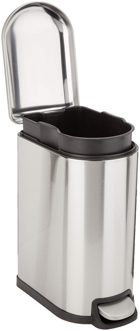 Amazon 베이직 쓰레기통 10L(10리터) 소프트 클로즈 조용한 슬림 뚜껑 첨부