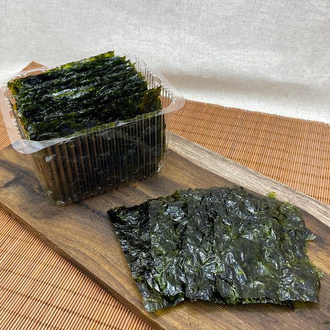식탁김 간단한 반찬 임자도 나눔 갯벌 돌김 1개