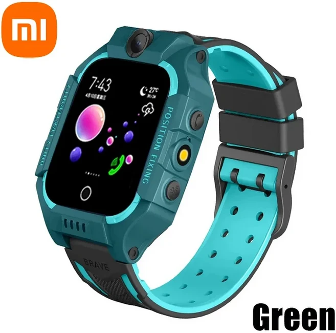 Xiaomi Kids 4G 스마트 시계 SOS GPS 위치 Sim 카드 통화 어린이 SmartWatch 카메라 Ios Android 용 방수, 04 Green
