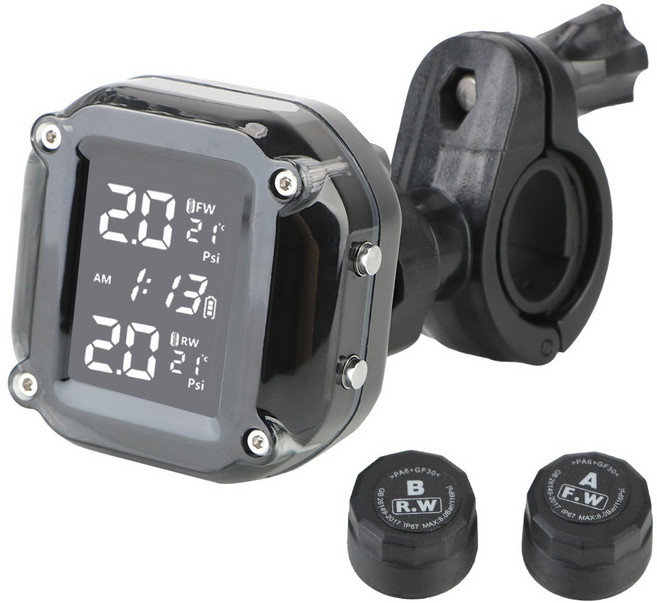 오토바이 TPMS 타이어 공기압 센서 측정 핸들거치대, 1개