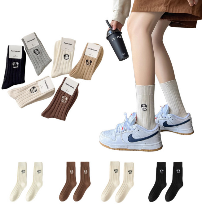 씨엠 여성 무압박 두꺼운 장목 양말 8컬레