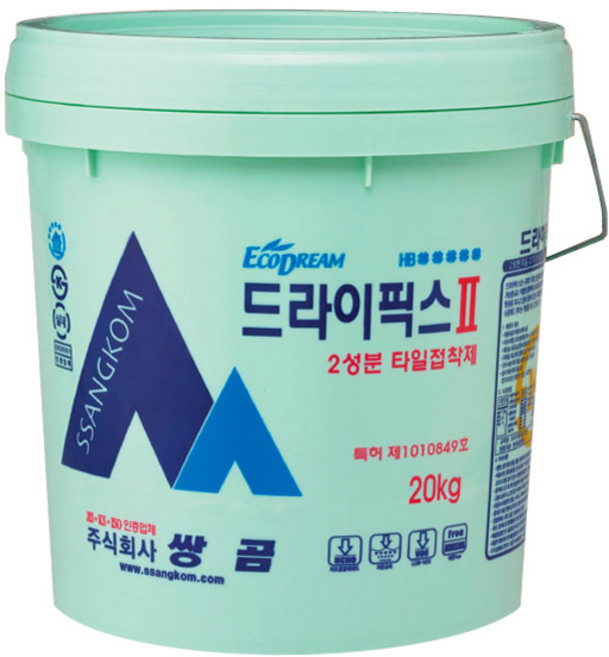 쌍곰 드라이픽스2 고성능 타일접착제 20kg, 1개