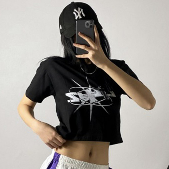 [주식디디댄스] 자체제작 컬러 레이저 스타 크롭 데일리 댄스복 공연복 무대복 힙합의상 축제의상