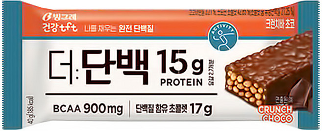 더단백 프로틴바 (크런치바 초코), 40g, 1개