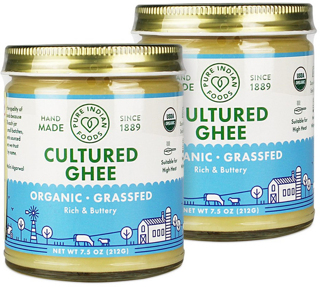 브이플랜 유기농 목초 발효 기버터 무염 스테이크 베이킹재료 ghee, 212g, 2개