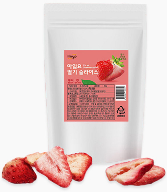 아임요 건조 딸기슬라이스칩, 1개