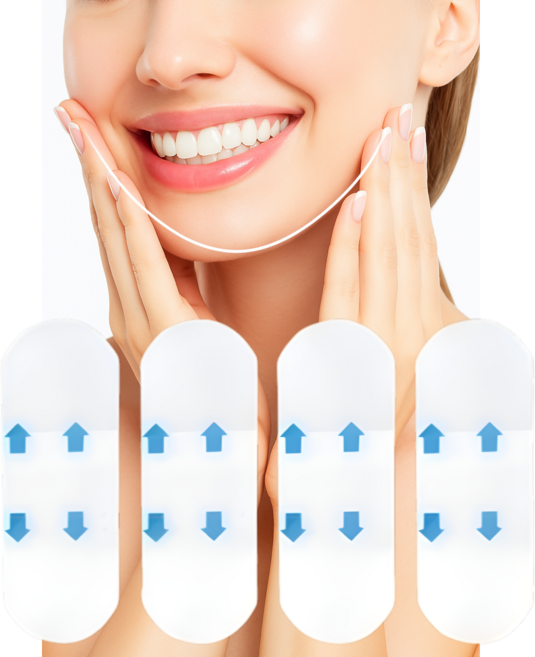 바라츠 브이라인 페이스 리프팅 테이프, 40개, 투명