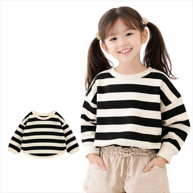남아 여아 봄가을 긴팔 아동티셔츠 스타일 데일리룩 키즈티 편한 베이직