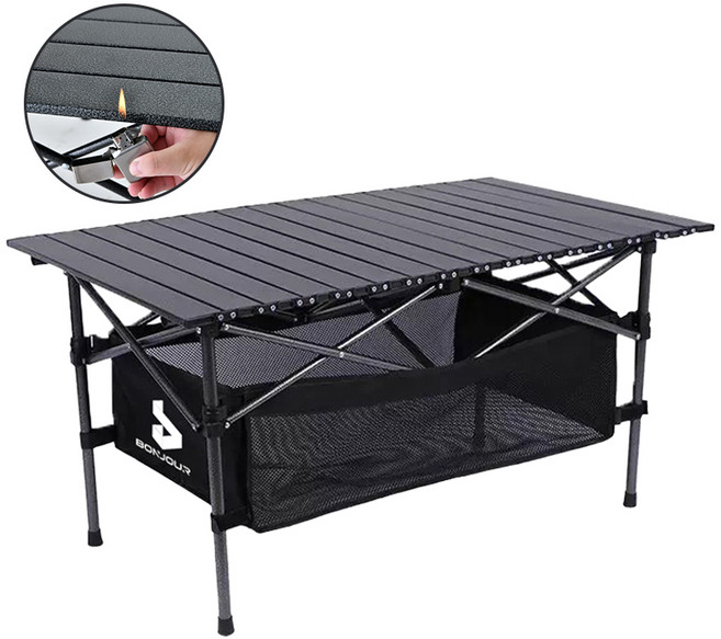 Bonjour 아웃도어 접이식 캠핑 테이블 휴대용 캠핑 경량 테이블 내모마성 스프레이 기술