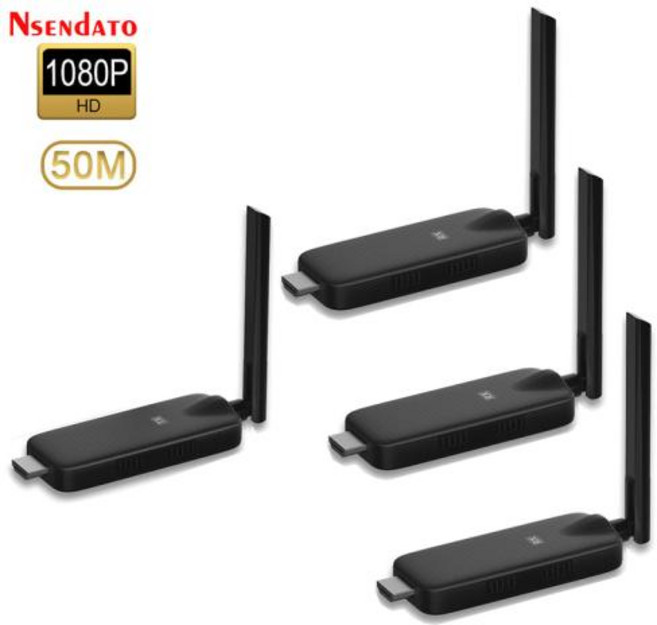 무선HDMI송수신기 트랜시버 호환 비디오 송신기 리시버 스크린 미러 확장기 HD TV 스틱 어댑터 1TX ~ 4RX 공유 50m, 01 Without box, 6)1TX 3RX, 1개