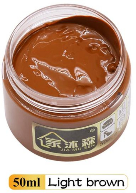 카시트복원 블랙 가죽 페인트 수리 페이스트 신발 50ml 소파 자동차 좌석 구멍 스크래치 균열 복원 가장자리, 없음, 없음, 1) Light Brown