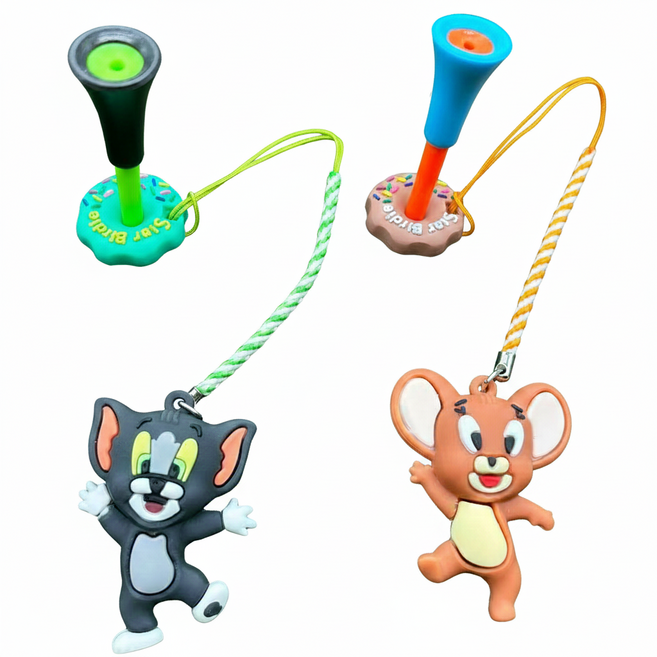 핫몰 캐릭터 티꽂이 인형 티걸이 분실방지 골프티, 1세트, 혼합