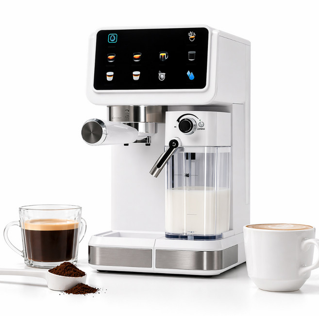 전자동 홈카페 커피머신 에스프레소 라떼 카푸치노 아메리카노 밀크폼 커피메이커, Cream White, CM5600