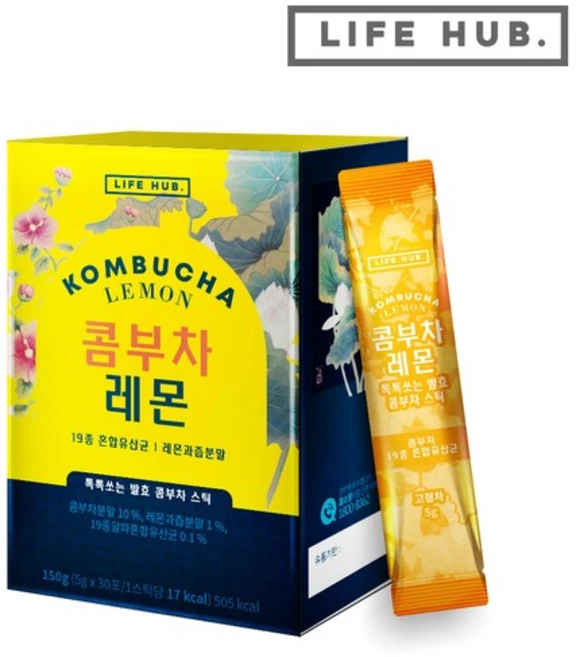 라이프허브 콤부차 레몬, 5g, 30개입, 1개 - 쿠팡