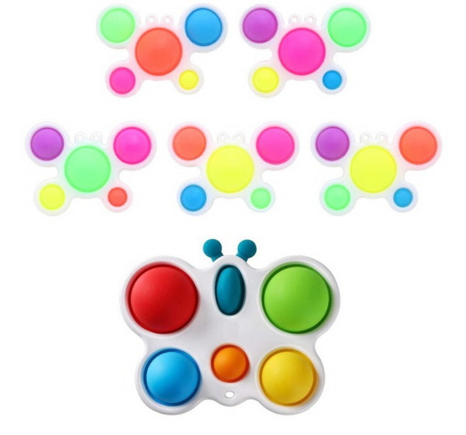 푸쉬팝 버블 6구 랜덤발송 푸쉬팝 버블 스트레스 해소 피젯 푸시 팝 놀이, 1개