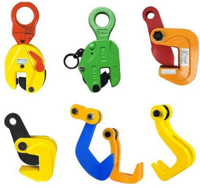 빔클램프 C철판 리프팅 크레인 수평 수직 스텐 빔용 후크 H빔용 하카, LA 수평 1톤 개구부 0-30mm, 1개