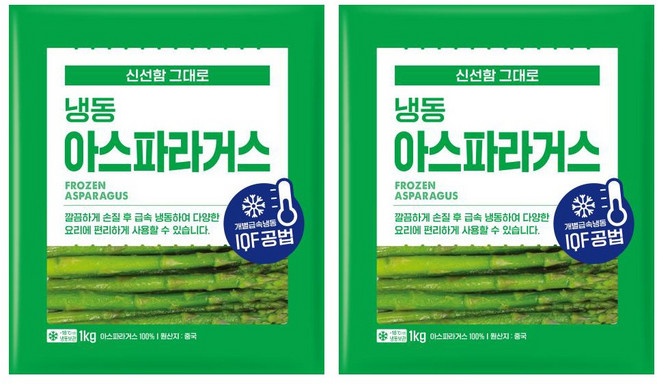 대상유통 냉동 아스파라거스, 1kg, 2개