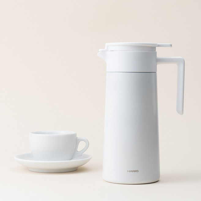 하리오 세라믹코팅 진공 이중 보온포트 화이트 CHP-800-W, 800ml, 1개, 단품