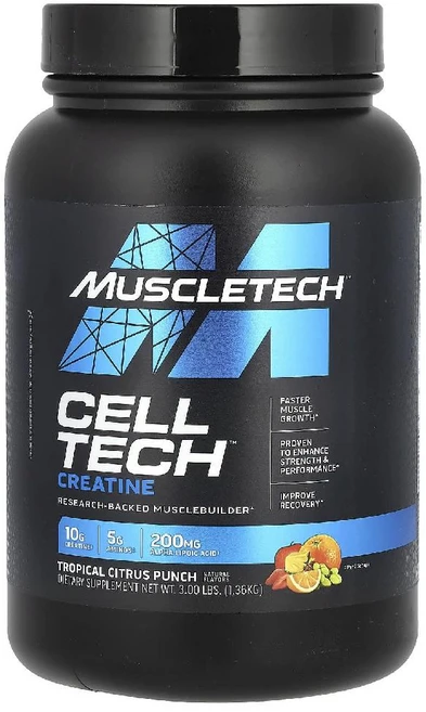 머슬테크 퍼포먼스 시리즈 CELL-TECH 크레아틴 프루트펀치 1.36kg, 트로피컬 시트러스 펀치, 1개 - 쿠팡