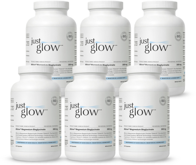 저스트글로우 알비온 마그네슘 비시글리시네이트 킬레이트 300mg, 6개, 240정