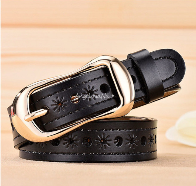 Angel NaNa 復古簍空太陽女士針扣腰帶