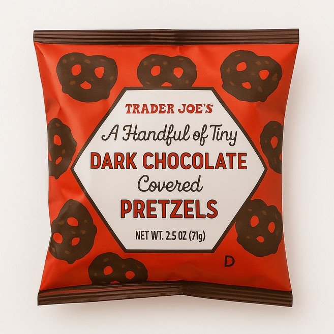 트레이더조 A Handful of Tiny 다크 초콜렛 프레첼 71g, 1개