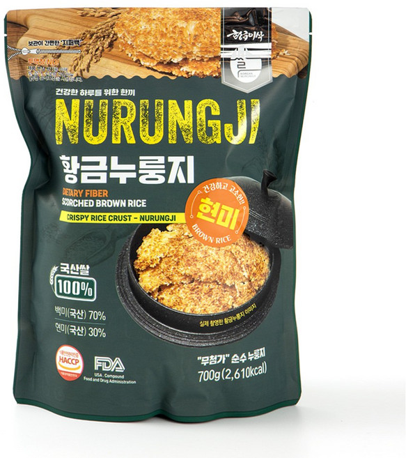 [황금이삭]국산 황금누룽지 700g 3종 황금색으로 오래구워 더욱더 고소한 명품누룽지, 1개