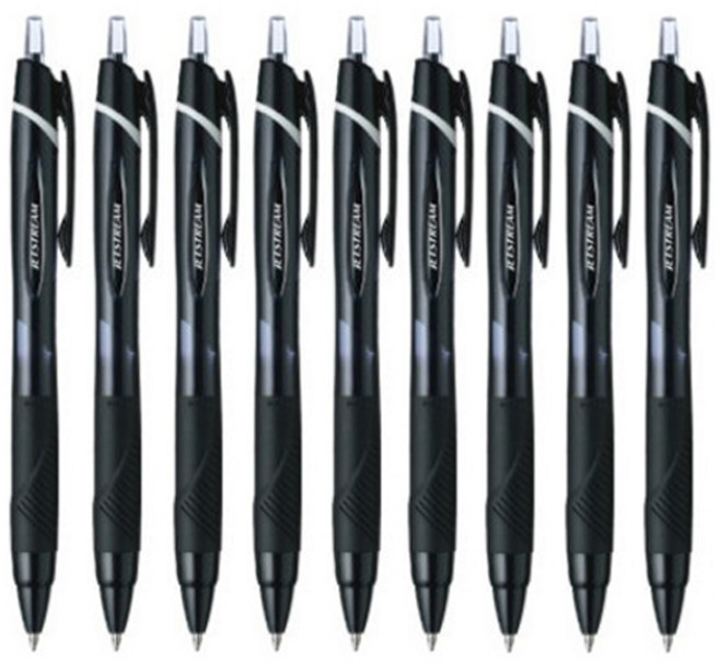 유니 제트스트림 유성볼펜 0.7mm SXN-150-07, 블랙, 9개