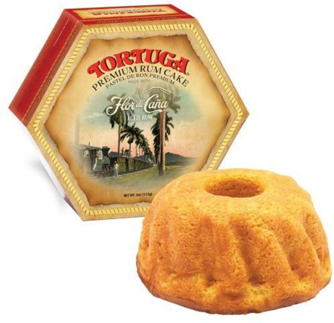 TORTUGA 케이크 스낵 토르투가 카리브해 플로르 데 카나 럼 4온스 선물 바구니 파티 휴일 생일에 완벽한 프리미엄 고급 훌륭한 아버지의 날, 플로르 데 카냐 - 4온스, 4온스 (1팩), 1개