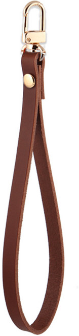 이태리 소가죽 손목스트랩 남녀공용 파우치 핸드폰 분실방지 줄, 1개, 탠브라운