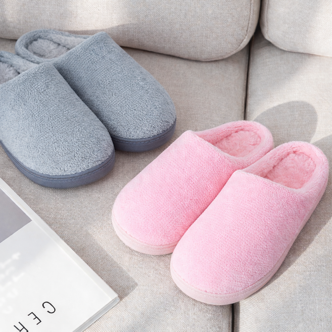 CH컴퍼니 [1+1 무료배송] 겨울 산호 방한 털 거실화 실내 슬리퍼, 산호양털 크림핑크(여성용), 1개