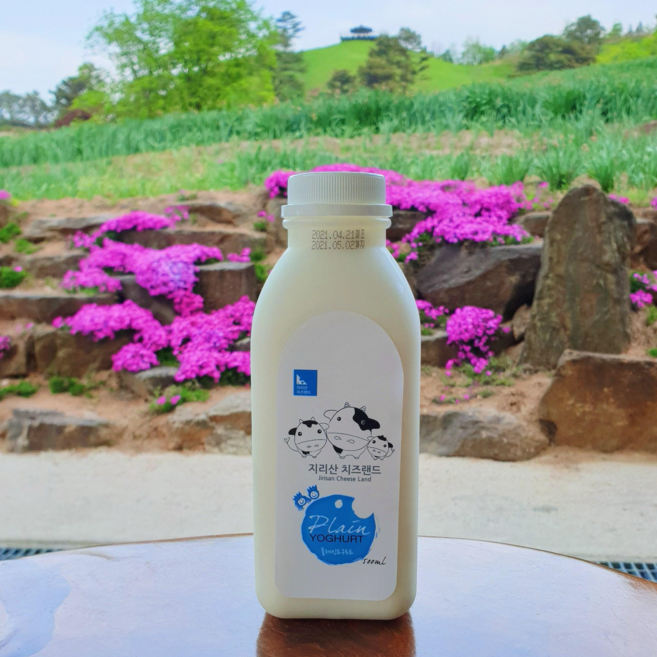 지리산치즈랜드 플레인요거트 500ml 수제요거트 유산균요구르트 아침식사대용 마시는요거트 요구르트, 플레인500ml*3병, 3개